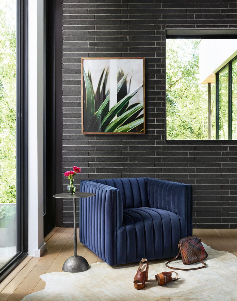 
                      
                        Augustine Swivel Chair - Sapphire Navy
                      
                    