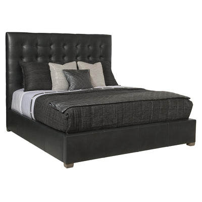 Avery Leather Button-Tufted Panel King Bed - Custom