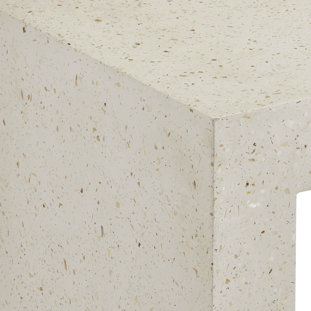 
                      
                        Carson Ivory Terrazzo Accent Table.
                      
                    