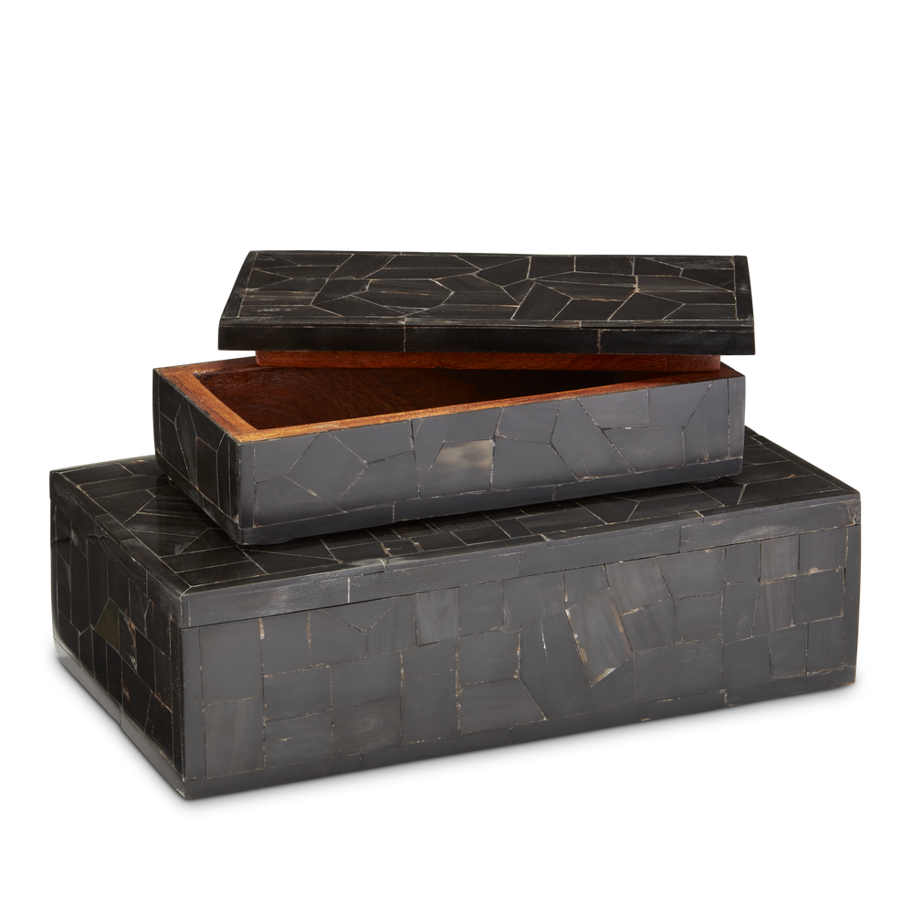
                      
                        Black Bone Mosaic Box Set of 2.
                      
                    
