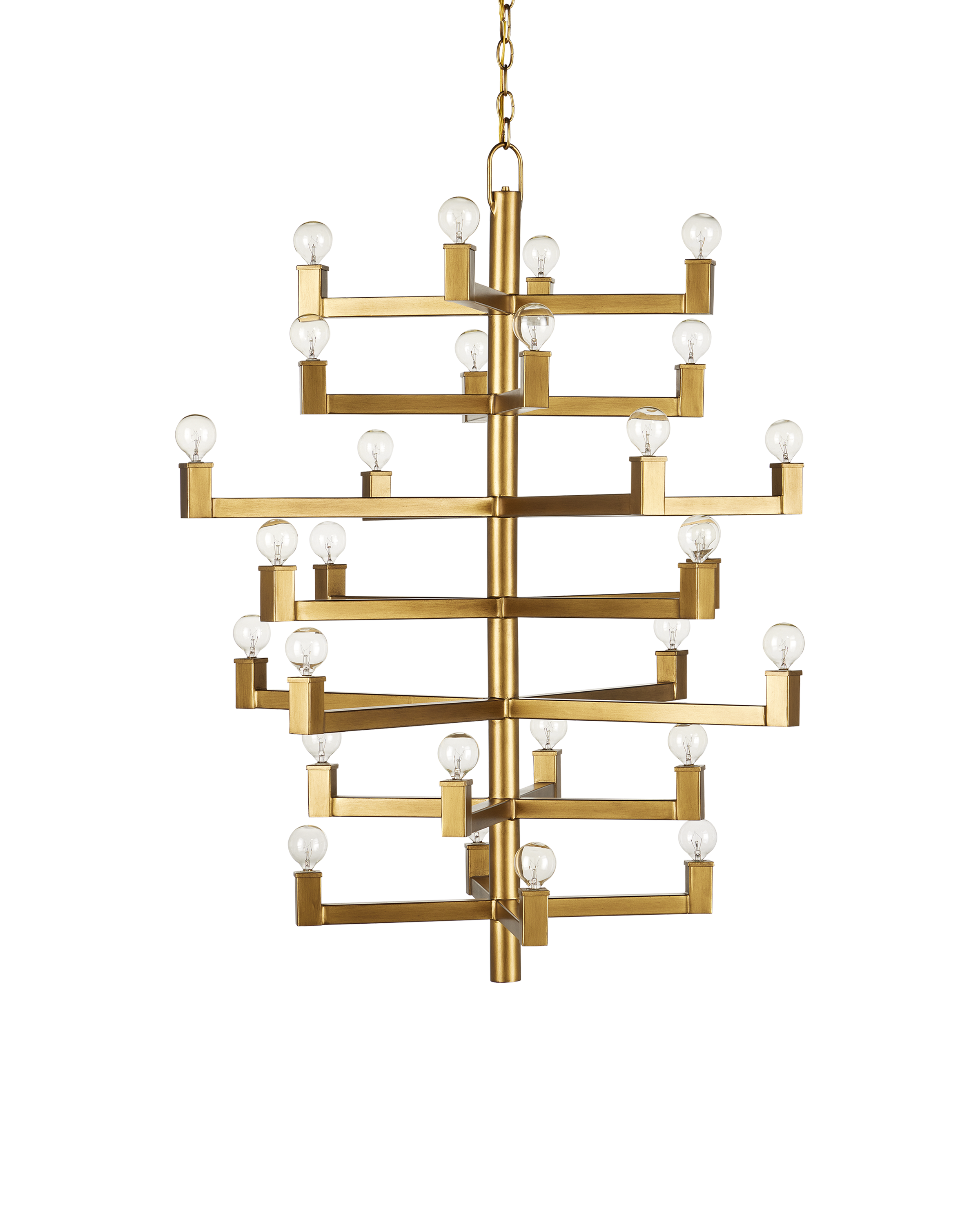 Andre Medium Brass Chandelier - Thumbnail 2