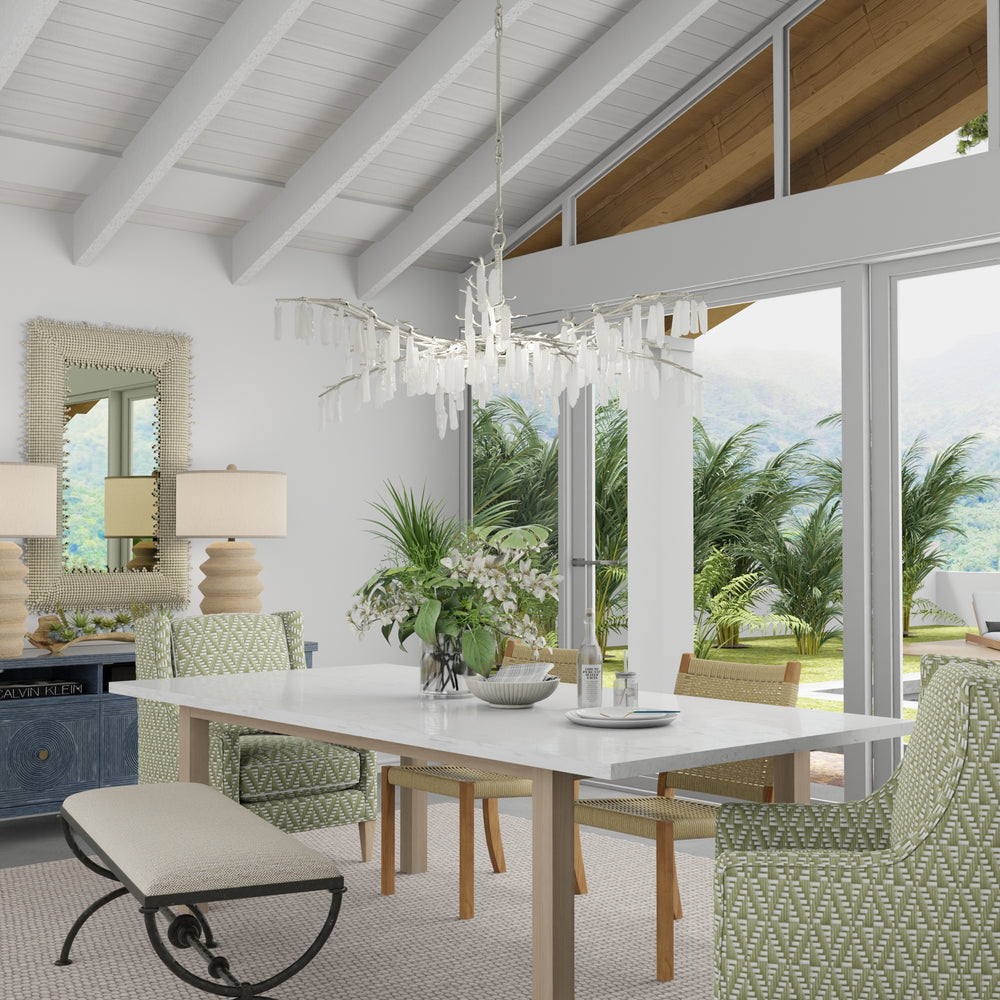 
                      
                        Forest Dawn Silver Chandelier.
                      
                    