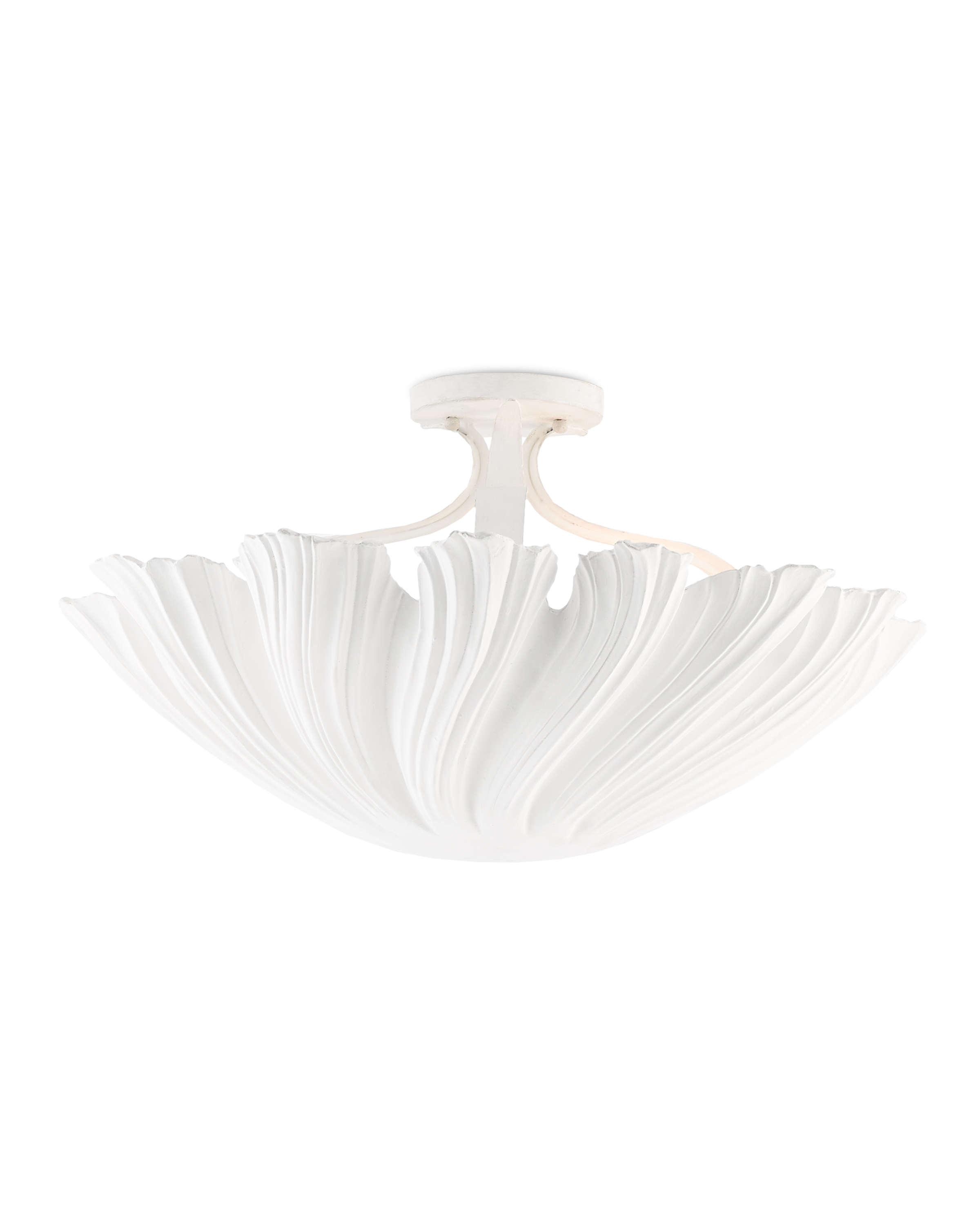 Hadley White Semi-Flush Mount