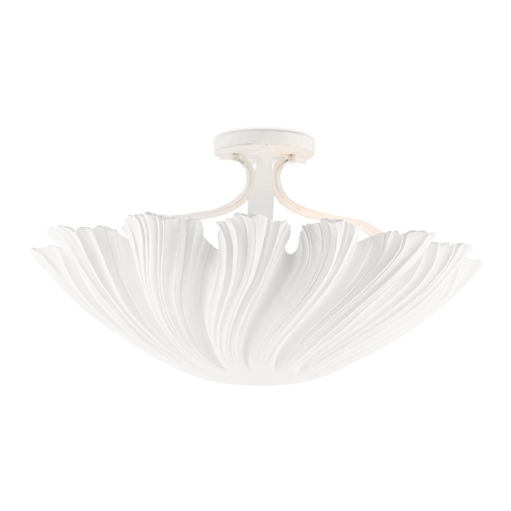 Hadley White Semi-Flush Mount