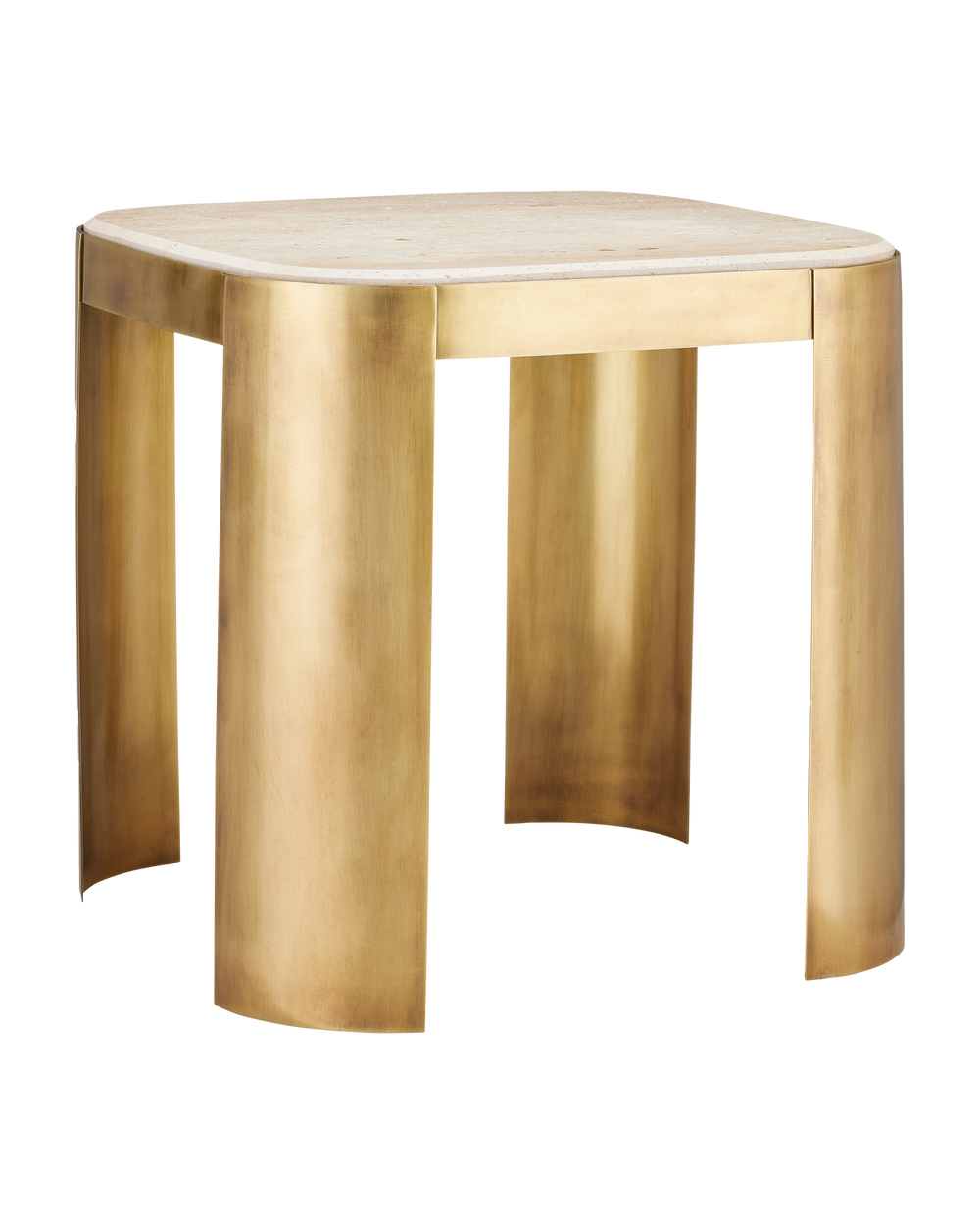 Sev Travertine Accent Table