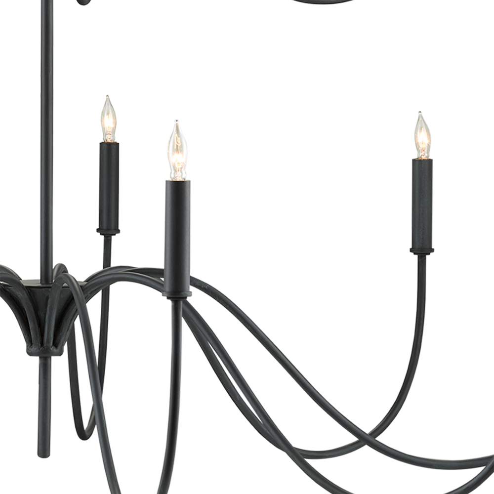 Tirrell Medium Black Chandelier.