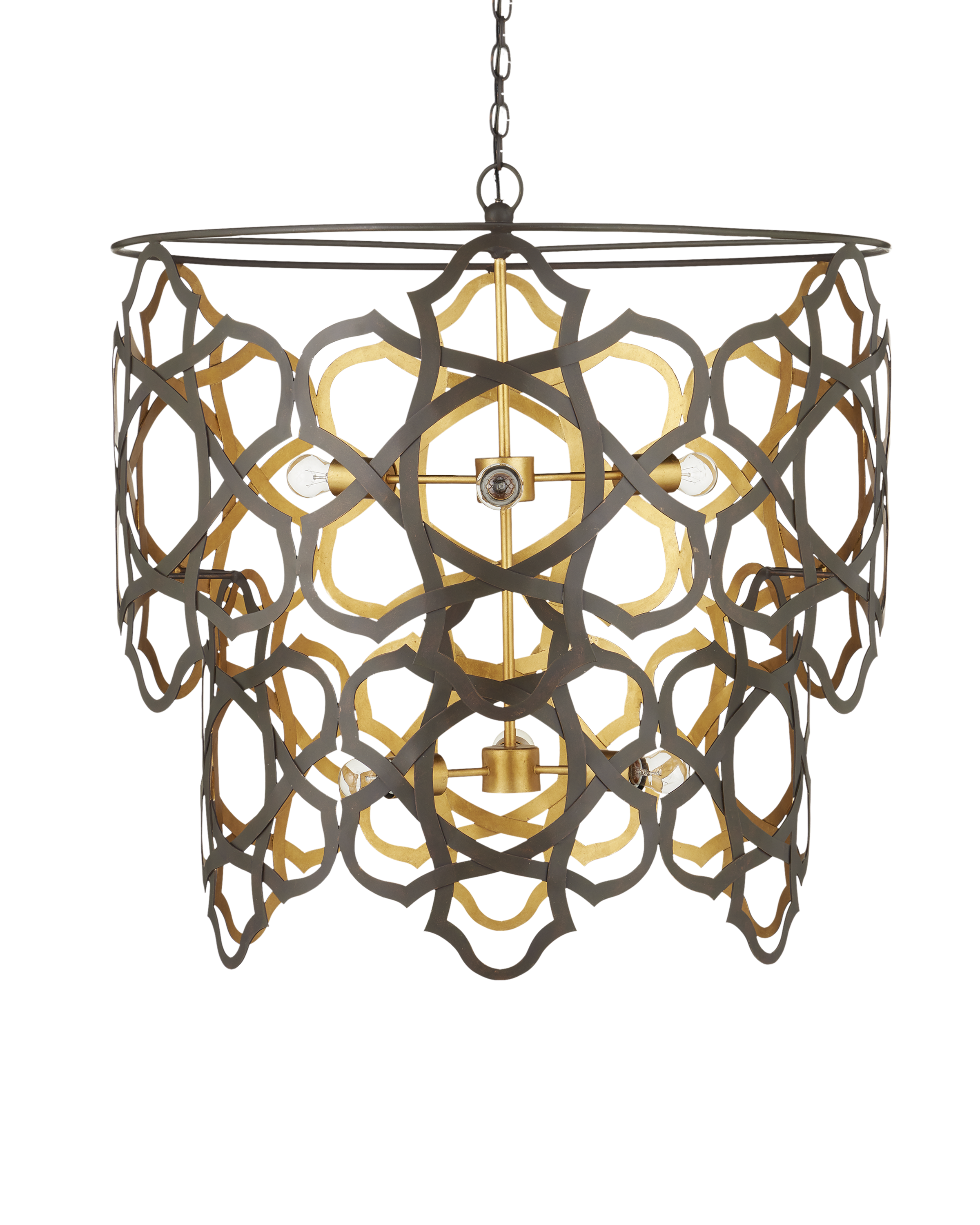 Mauresque Medium Bronze & Gold Chandelier - Thumbnail 4
