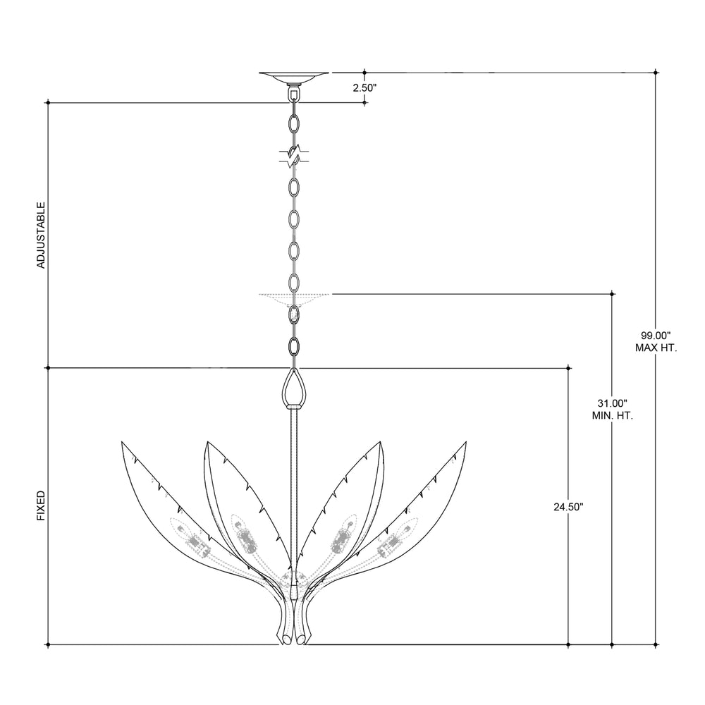 
                      
                        Bird of Paradise Brass Chandelier
                      
                    
