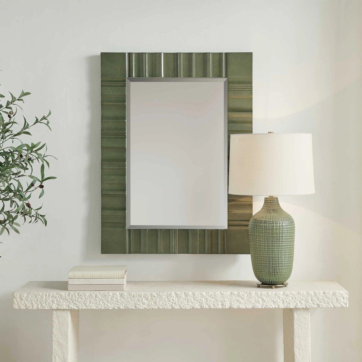 Uttermost Quincey Olive Green Mirror
