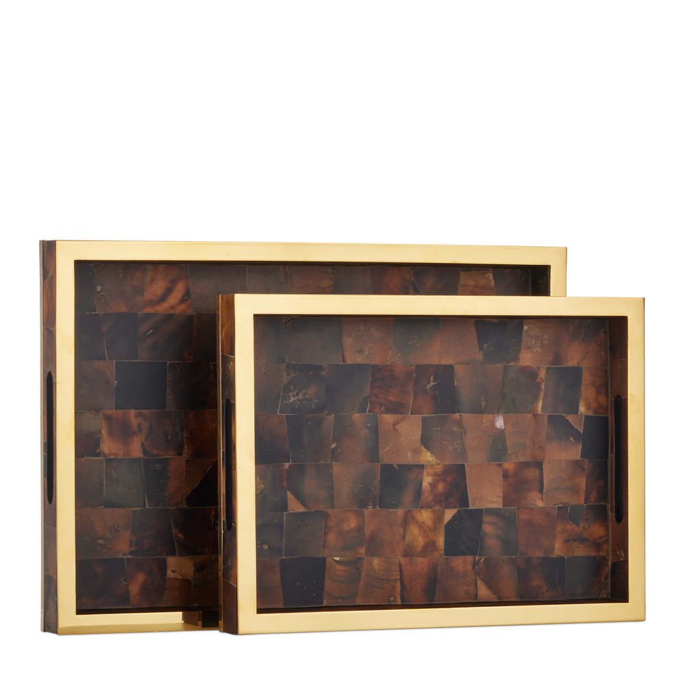 
                      
                        Casey Brown Tray Set of 2.
                      
                    