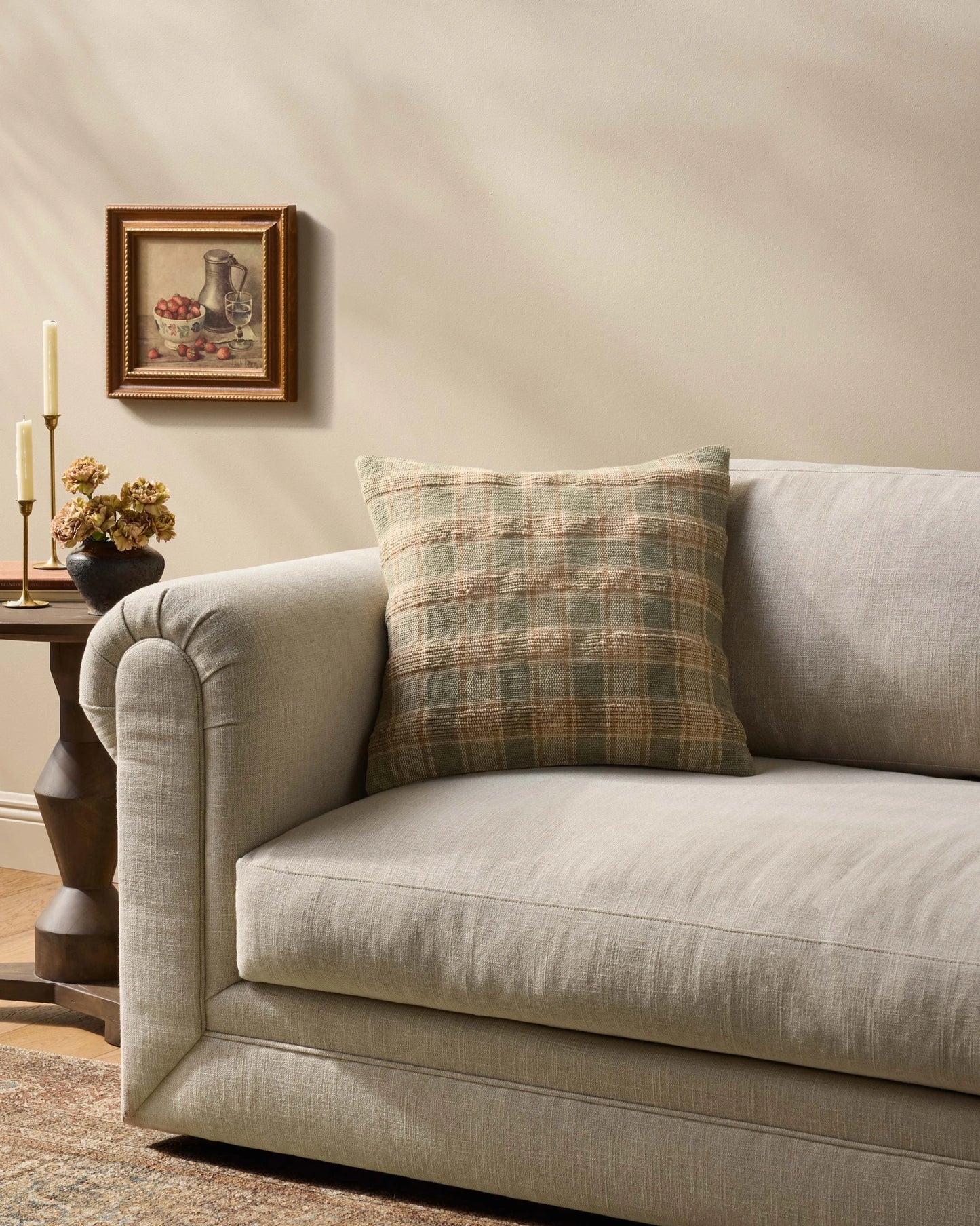 Amber Lewis x Loloi Golden Olive / Multi 20'' x 20'' Pillow Cover Only