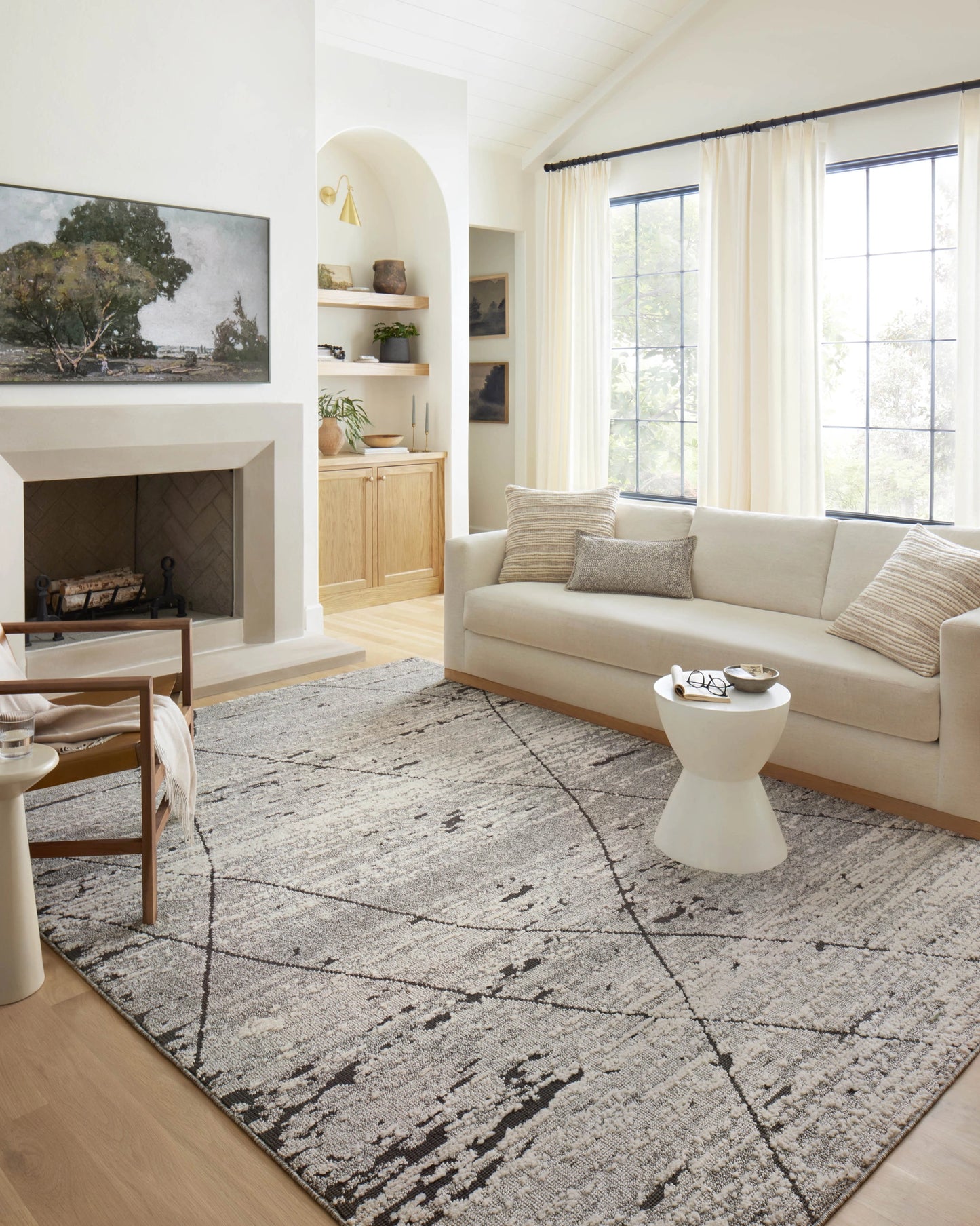 Loloi Fabian Grey / Charcoal 2'-7" x 7'-6" Runner Rug