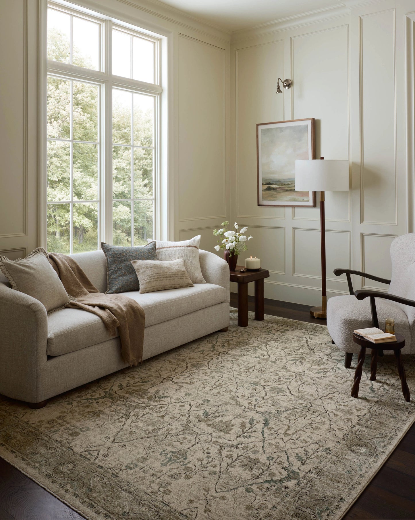 Loloi Briar Ivory / Sage 3'-7" x 7'-9" Accent Rug