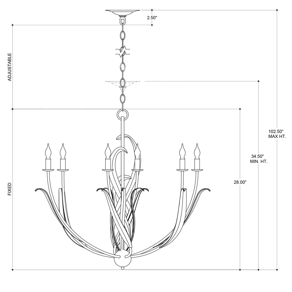 
                      
                        Menefee Gold Chandelier
                      
                    