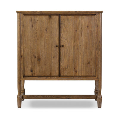 Bari Bar Cabinet - Weathered Oak Veneer