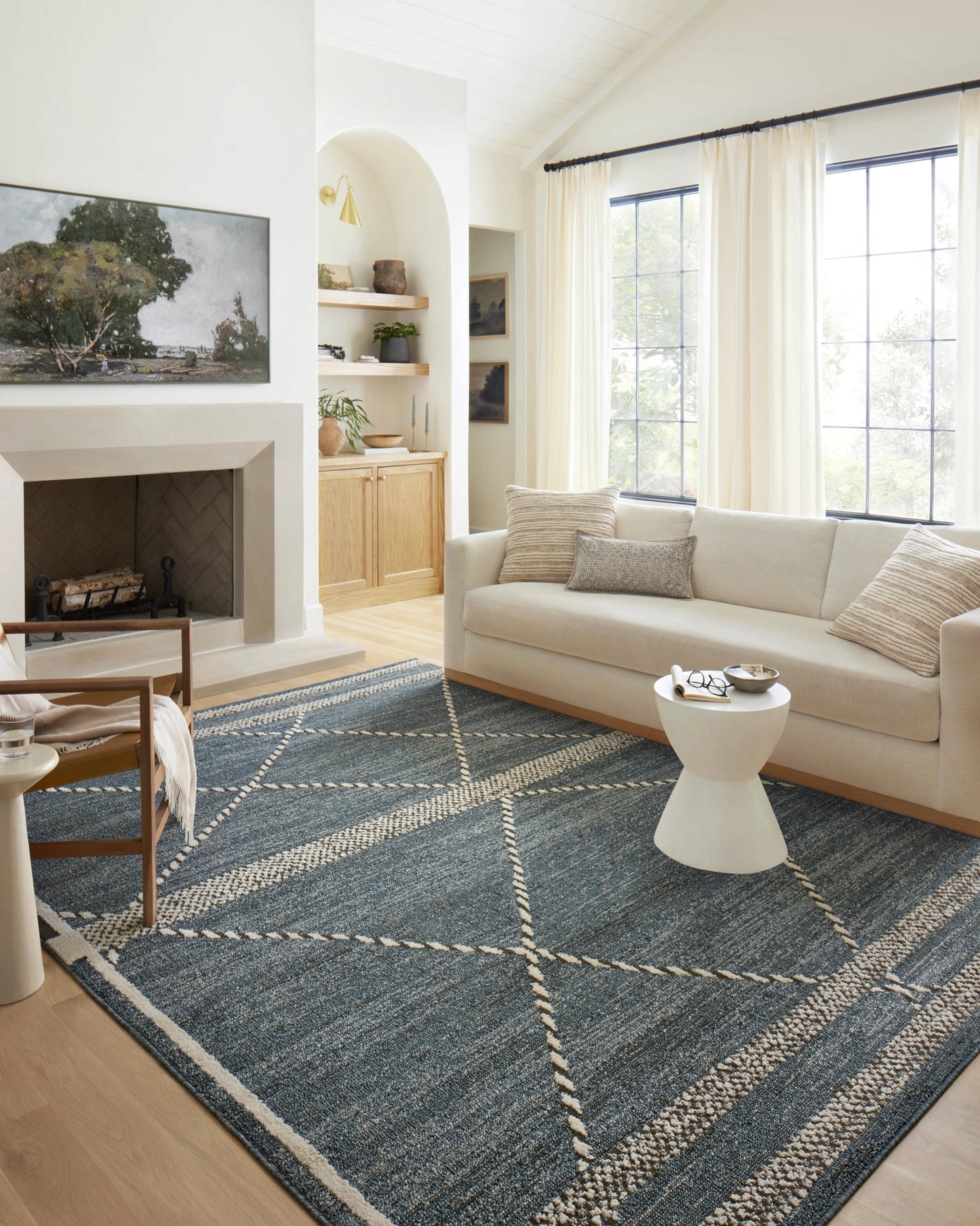 Loloi Fabian Denim / Charcoal 18" x 18" Sample Rug