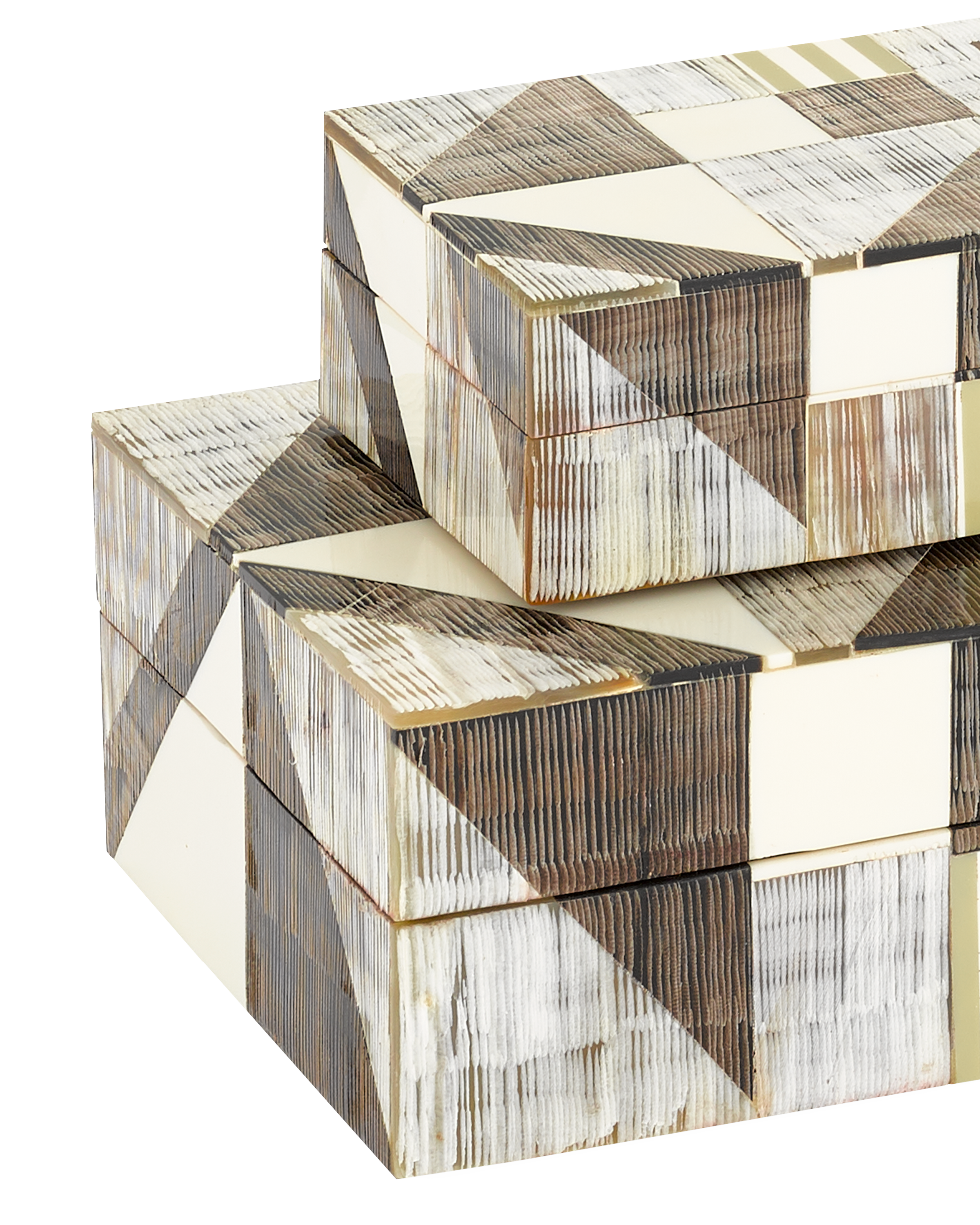 Currey & Company Modernist Bone & Horn Boxes - Thumbnail 3