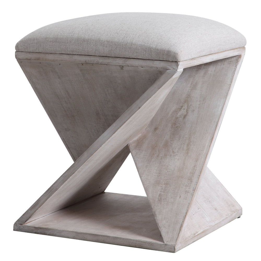 Benue Gray Ottoman - #shop_name Benches & Ottomans & Stools