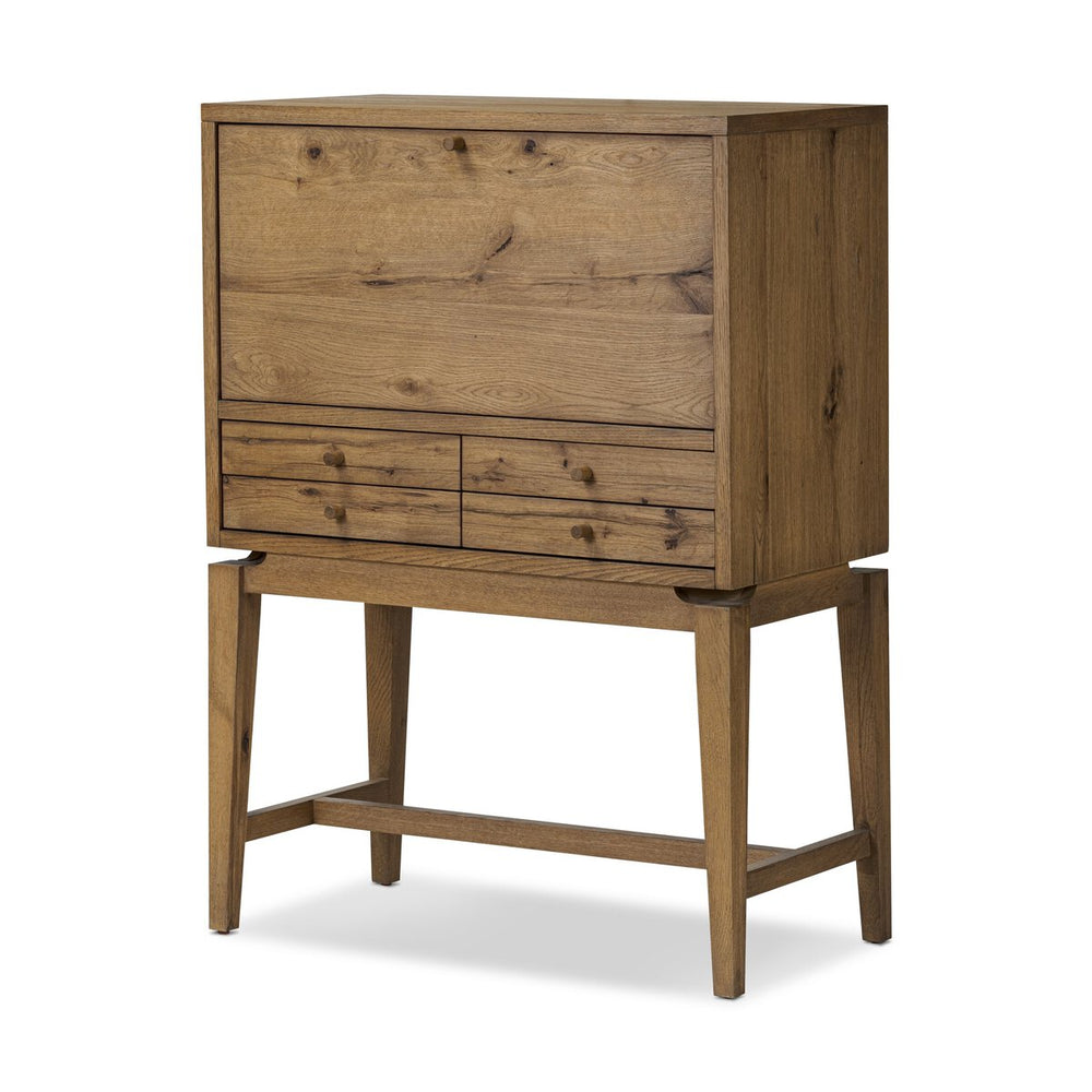 Bergstrom Secretary Desk - Warm Natural Oak Veneer