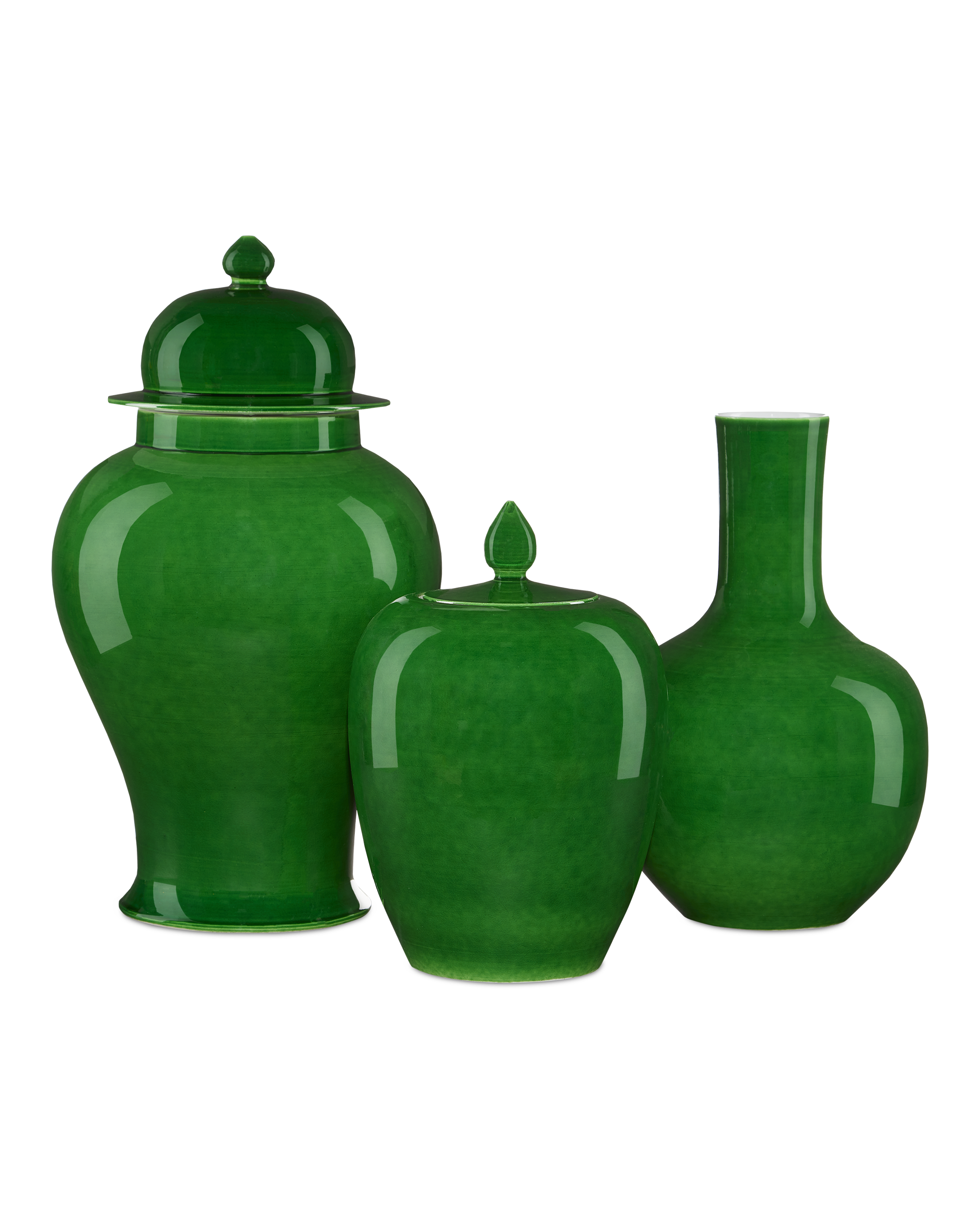 Imperial Green Long Neck Vase - Thumbnail 2