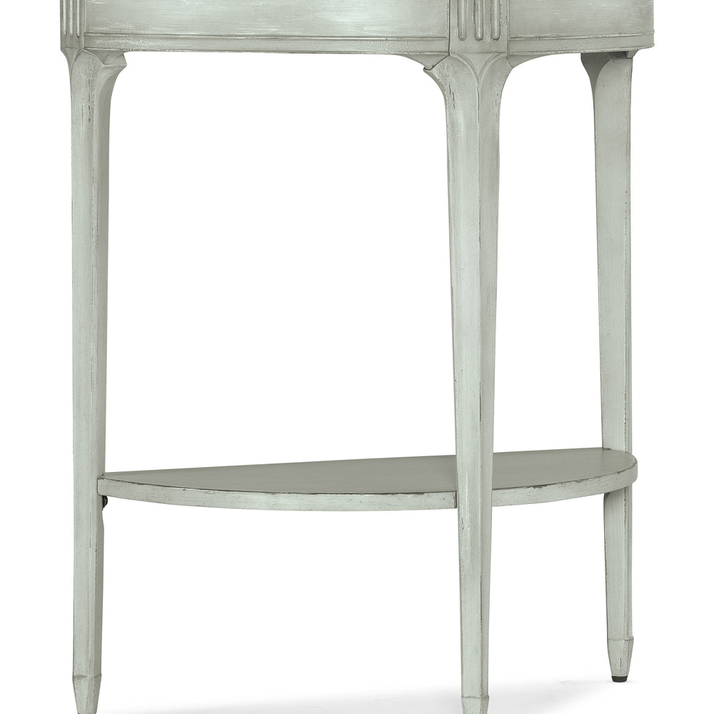 Charleston Demilune Accent Table - Haint Blue