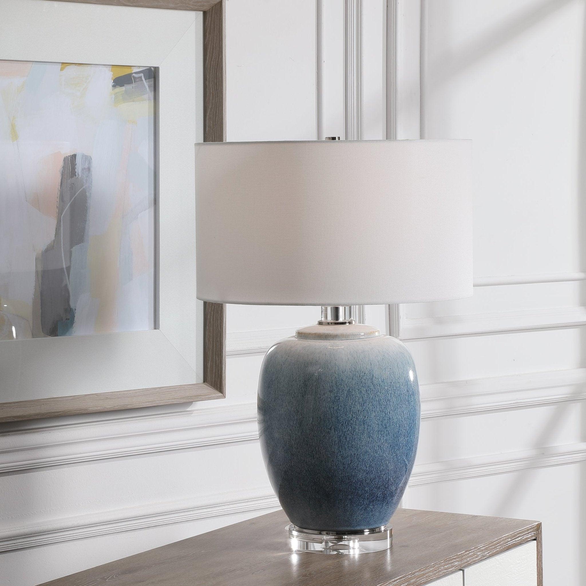 Blue Waters Ceramic Table Lamp - Thumbnail 5