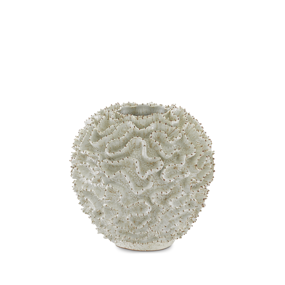 Swirl Small White Vase.