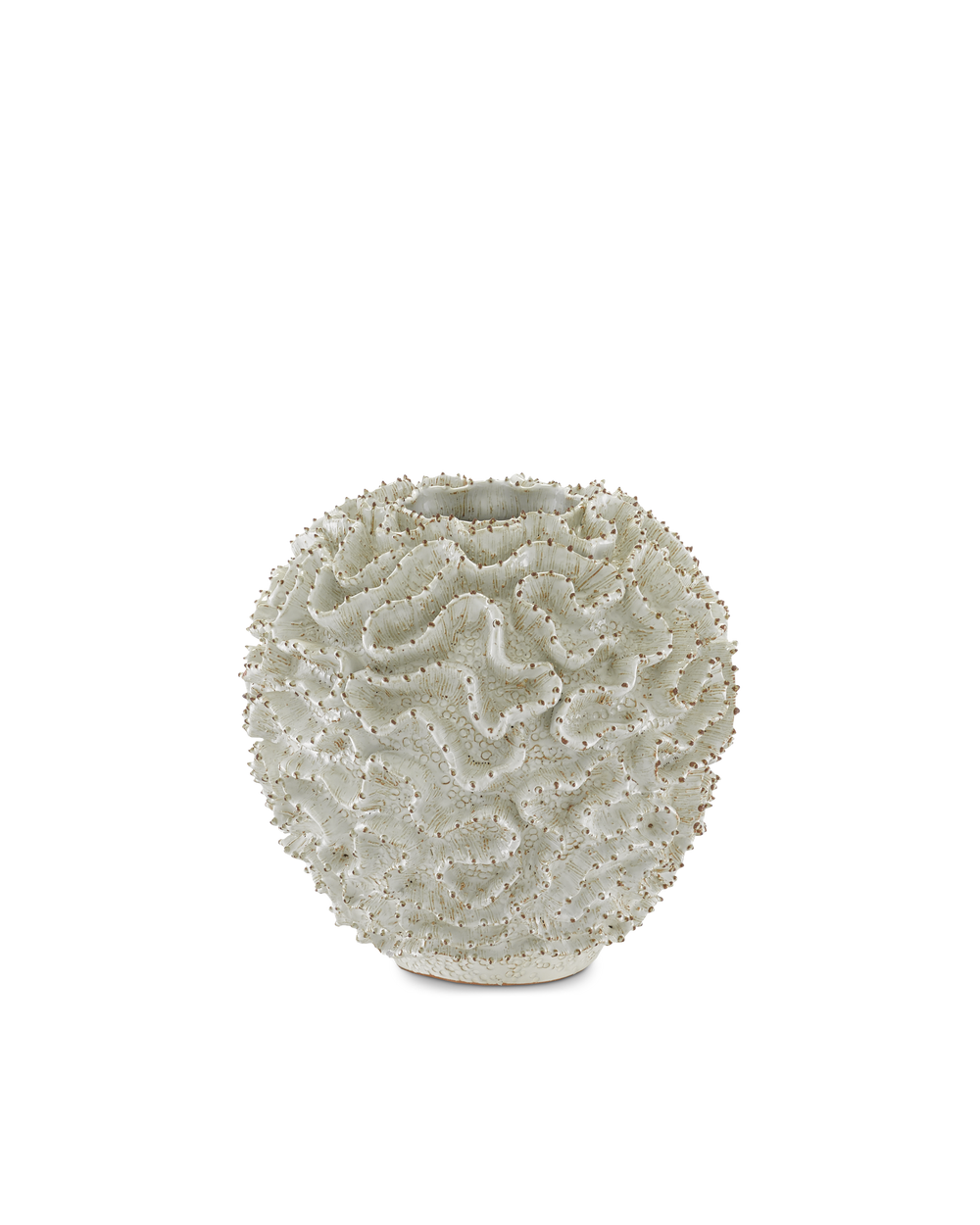 Swirl Small White Vase.