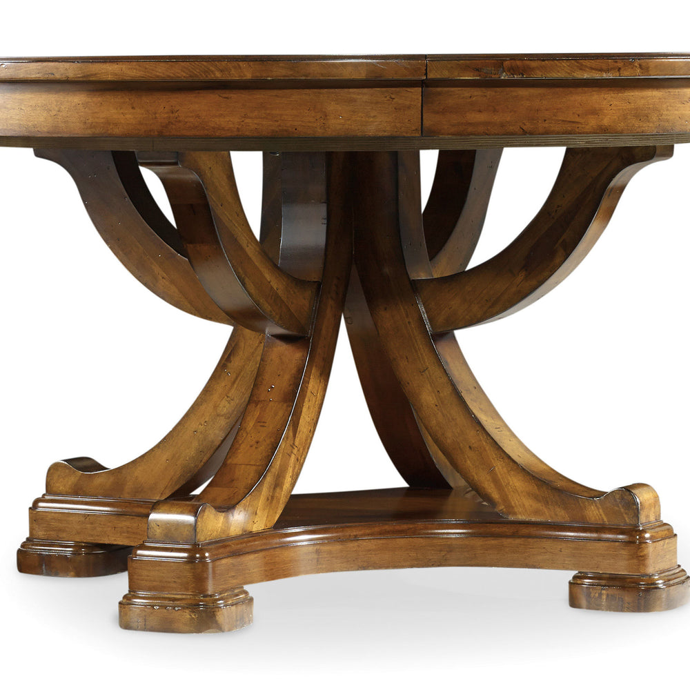 Tynecastle Round Pedestal Dining Table with One 18'' Leaf