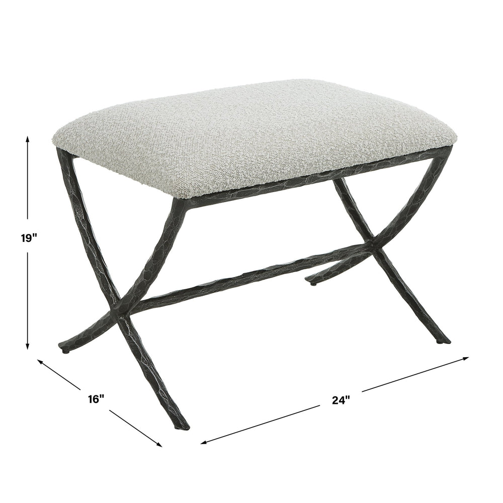 
                      
                        Brisby Gray Fabric Small Bench - #shop_name Benches & Ottomans & Stools
                      
                    