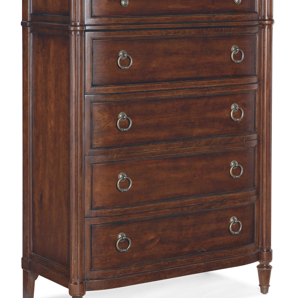 Charleston Five-Drawer Chest - Maraschino Cherry.