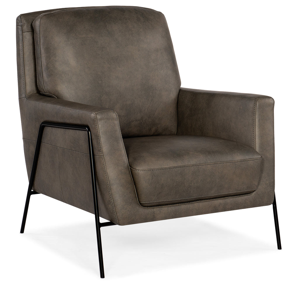 Amette Metal Frame Club Chair - Ankur Meteor