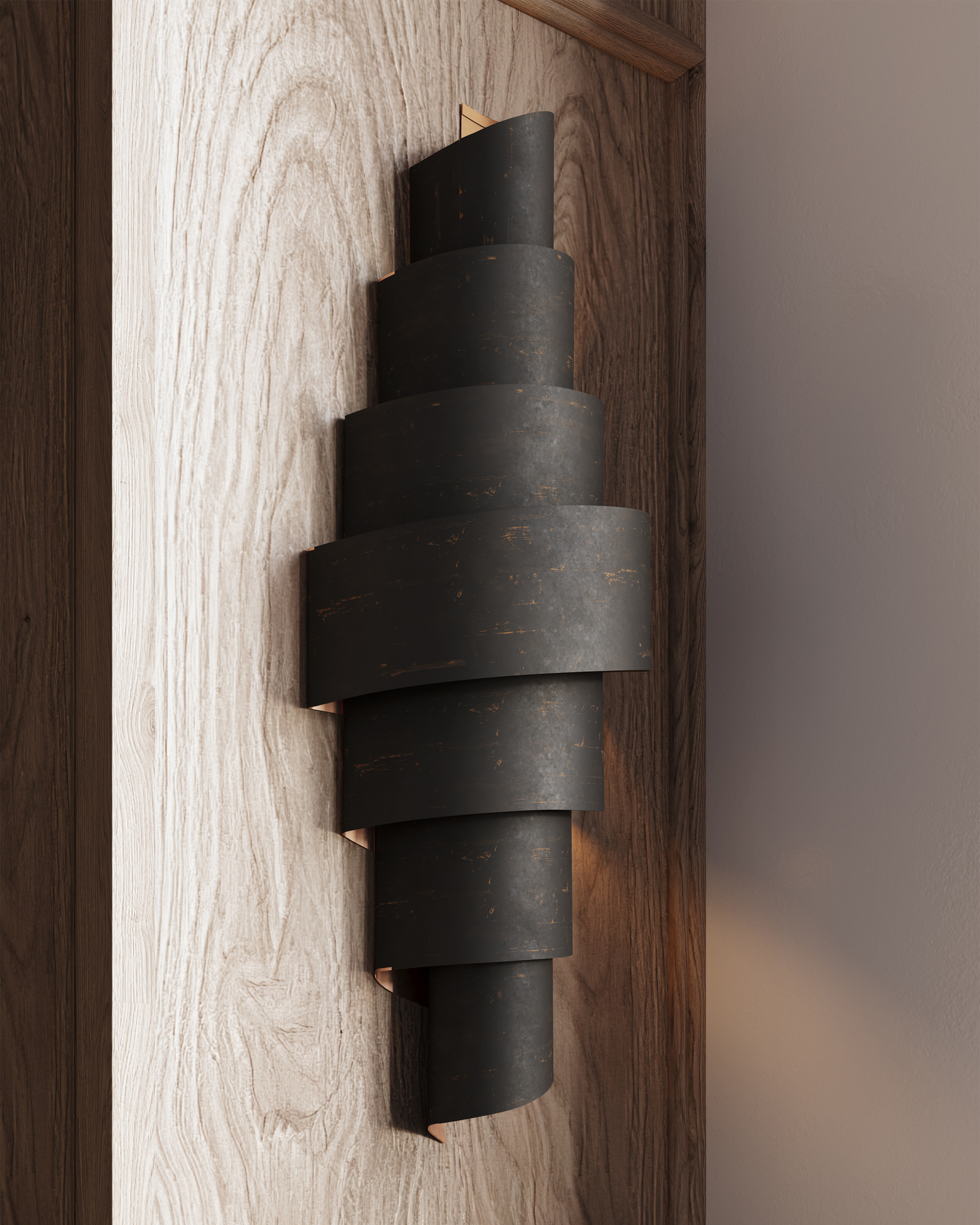 Chiffonade Black Wall Sconce - Thumbnail 3