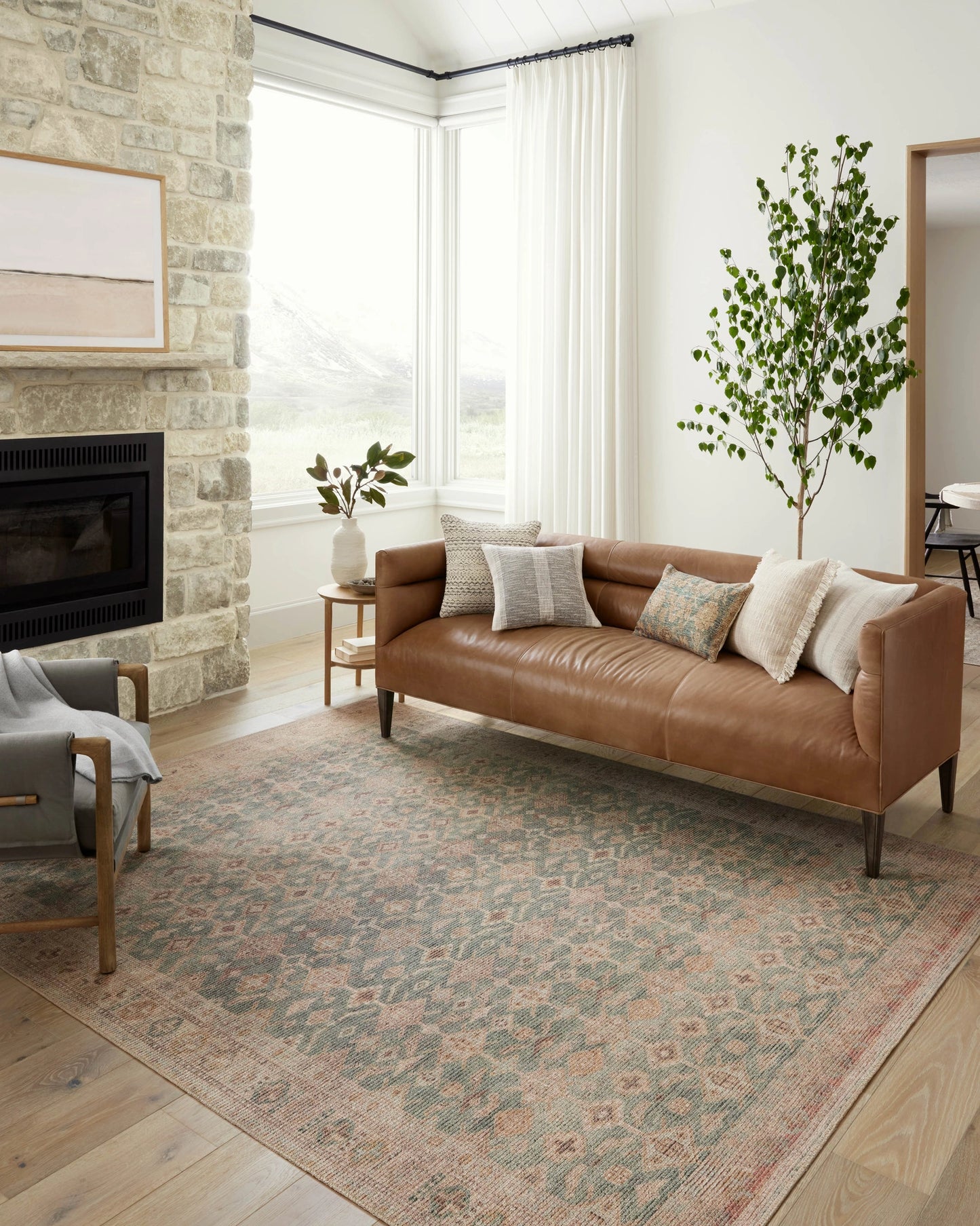 Angela Rose x Loloi Aubrey Aqua / Sand 8'-3" x 11'-3" Area Rug
