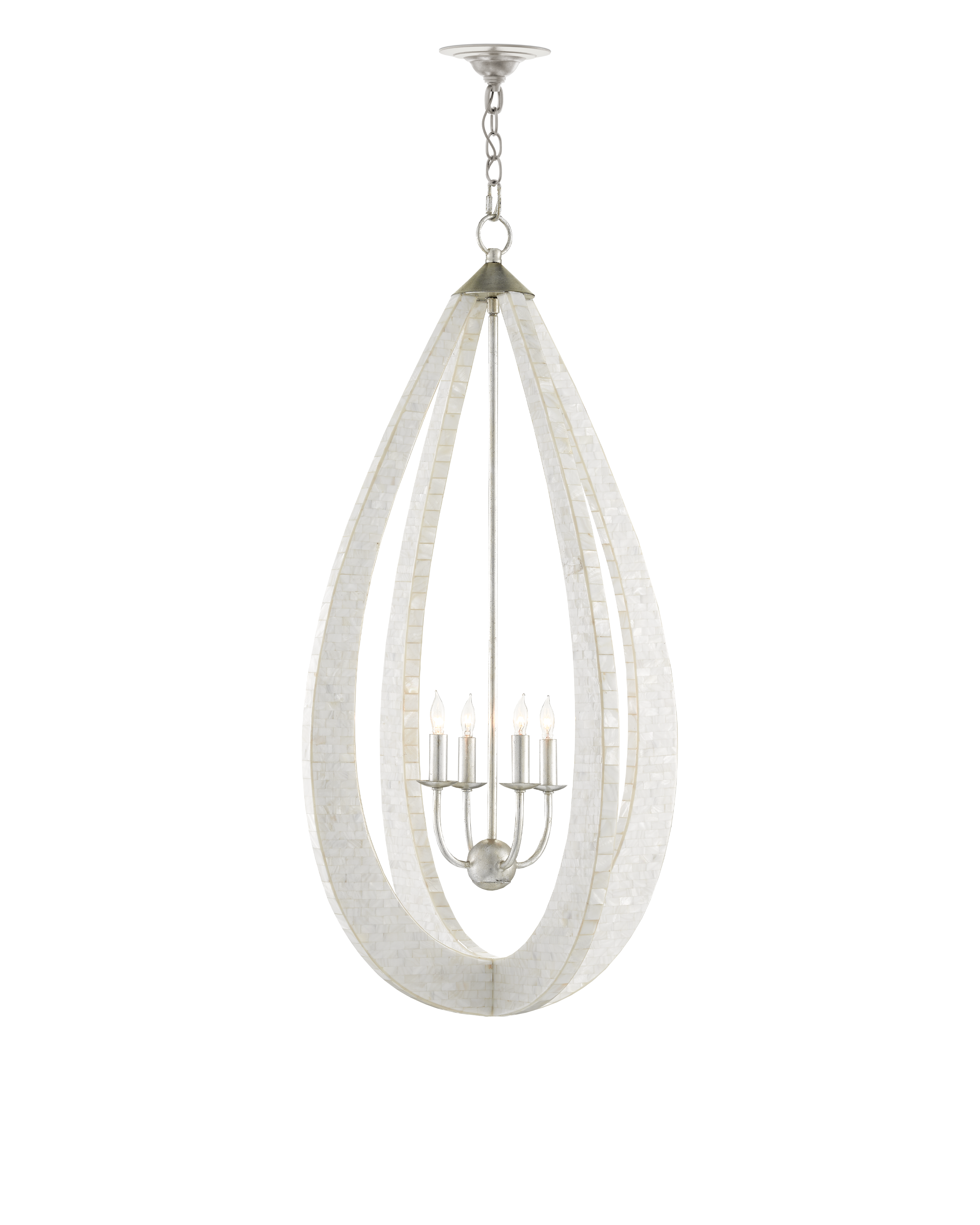Arietta White Teardrop Chandelier