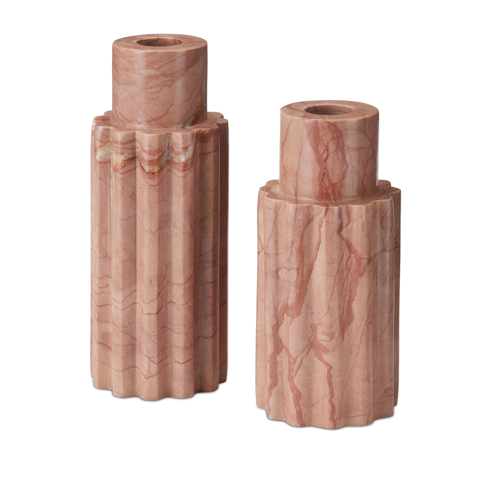 Penrose Pink Candle Holder Set of 2