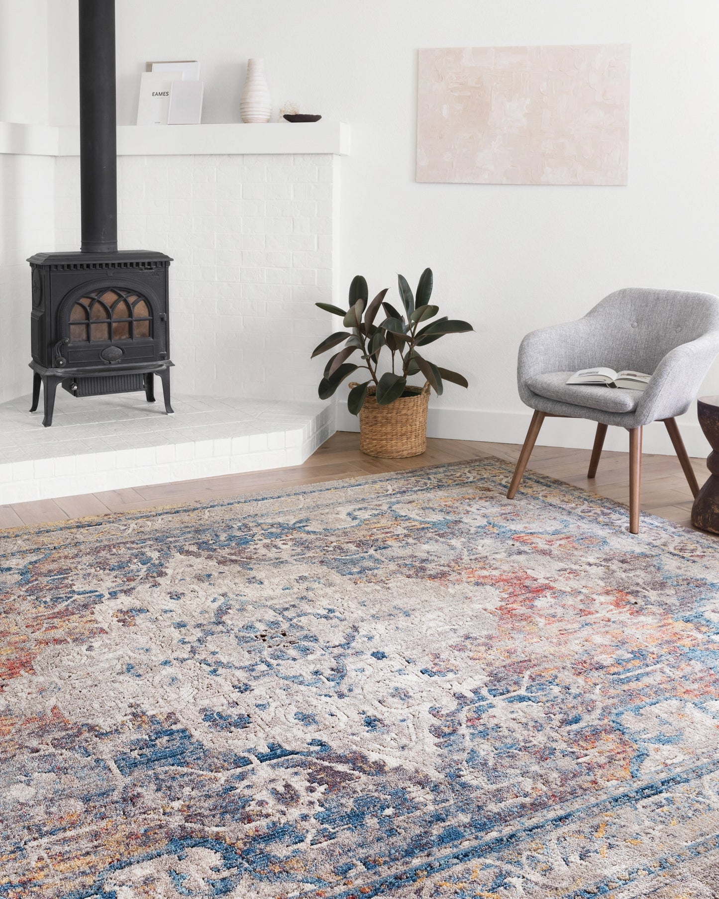 Loloi Dante Multi / Stone 18" x 18" Sample Rug