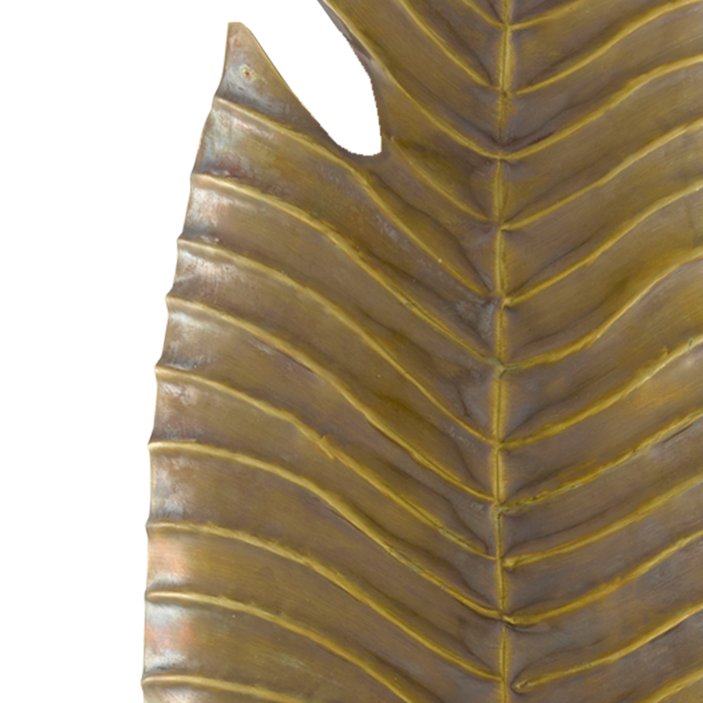 Tropical Brass Leaf Wall Sconce
