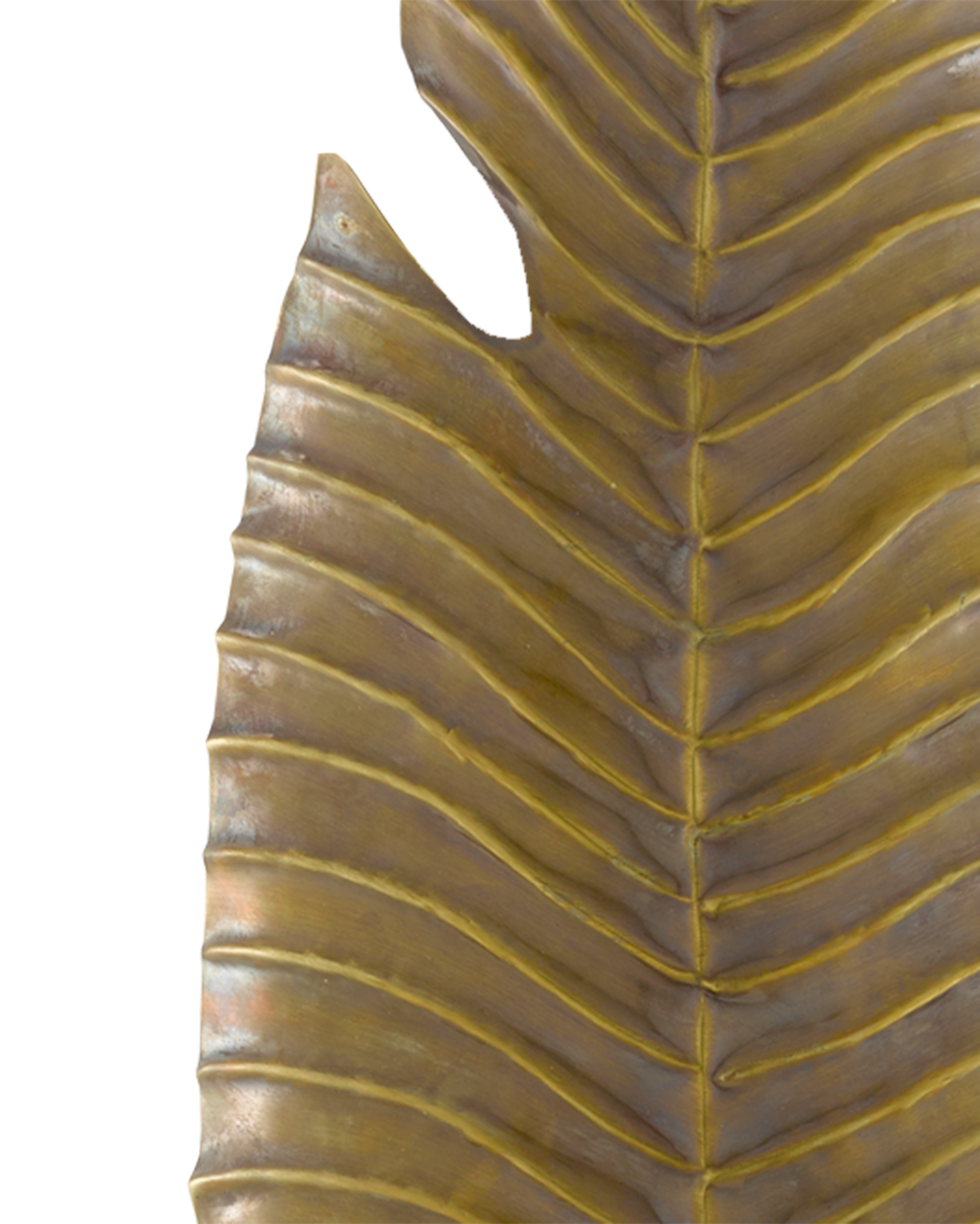 Tropical Brass Leaf Wall Sconce