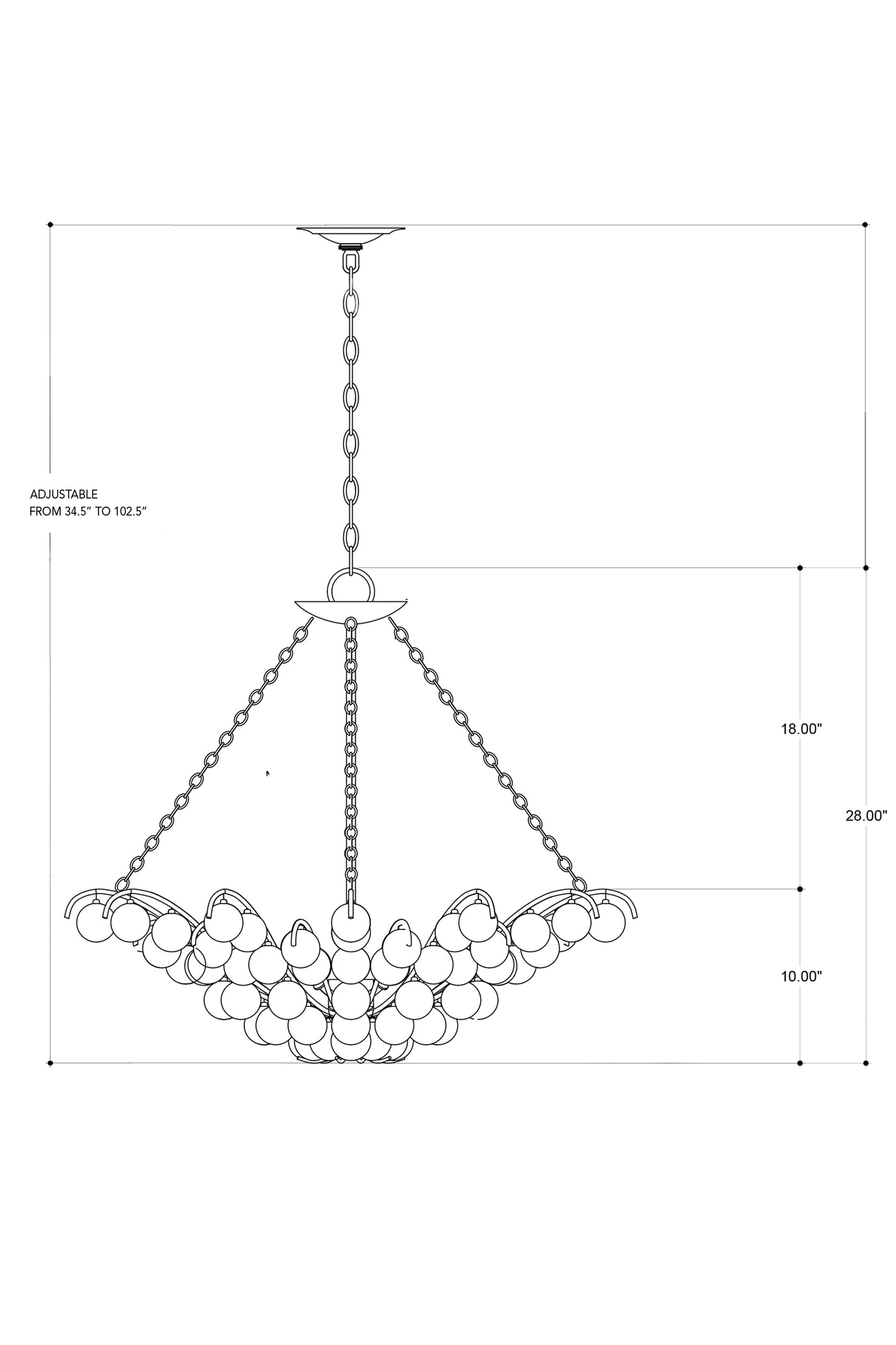Quantum Silver Chandelier