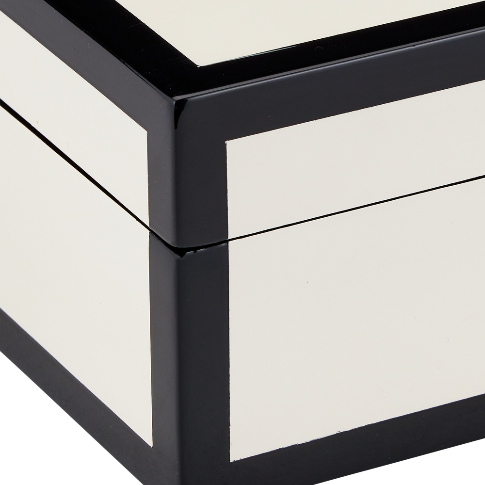 Ivory Lacquer Box Set of 2.