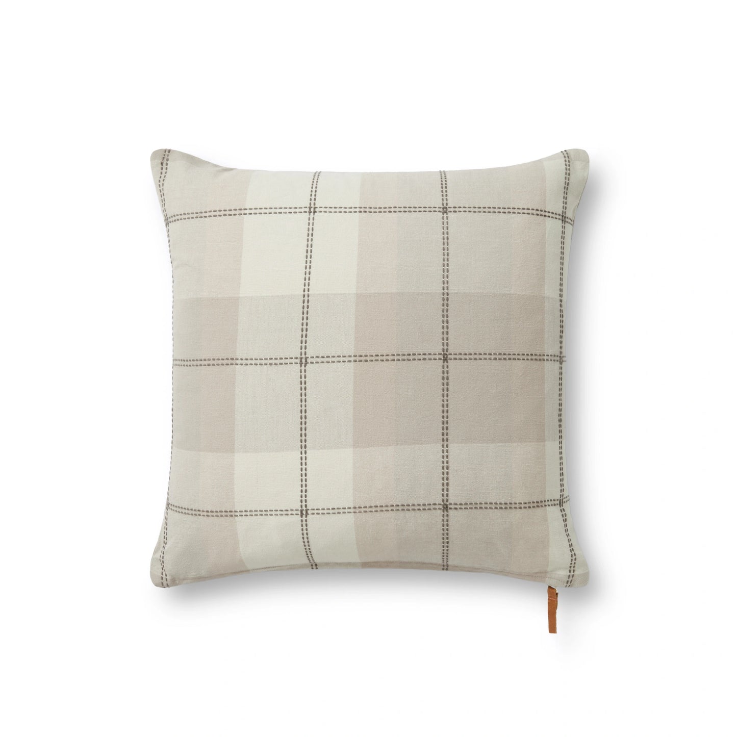 Chris Loves Julia x Loloi Teddy Beige / Multi 18'' x 18'' Pillow