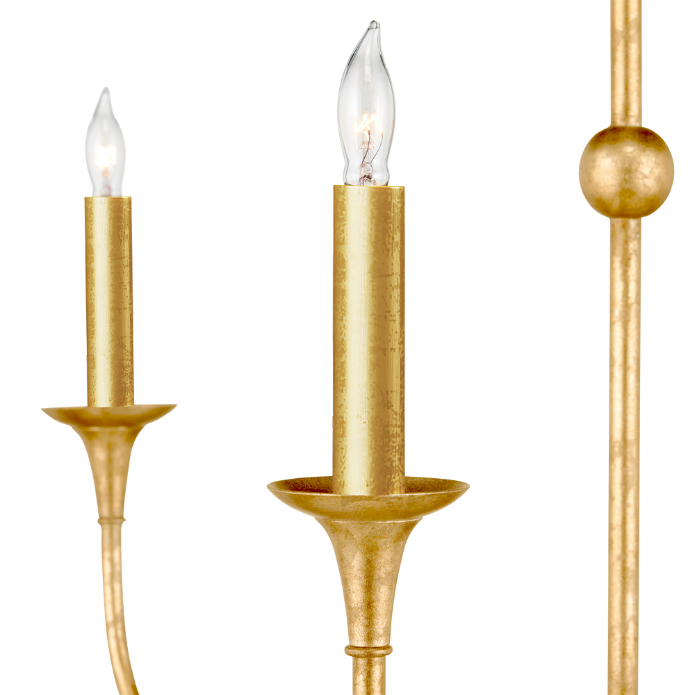 Nottaway Two-Tier Gold Chandelier