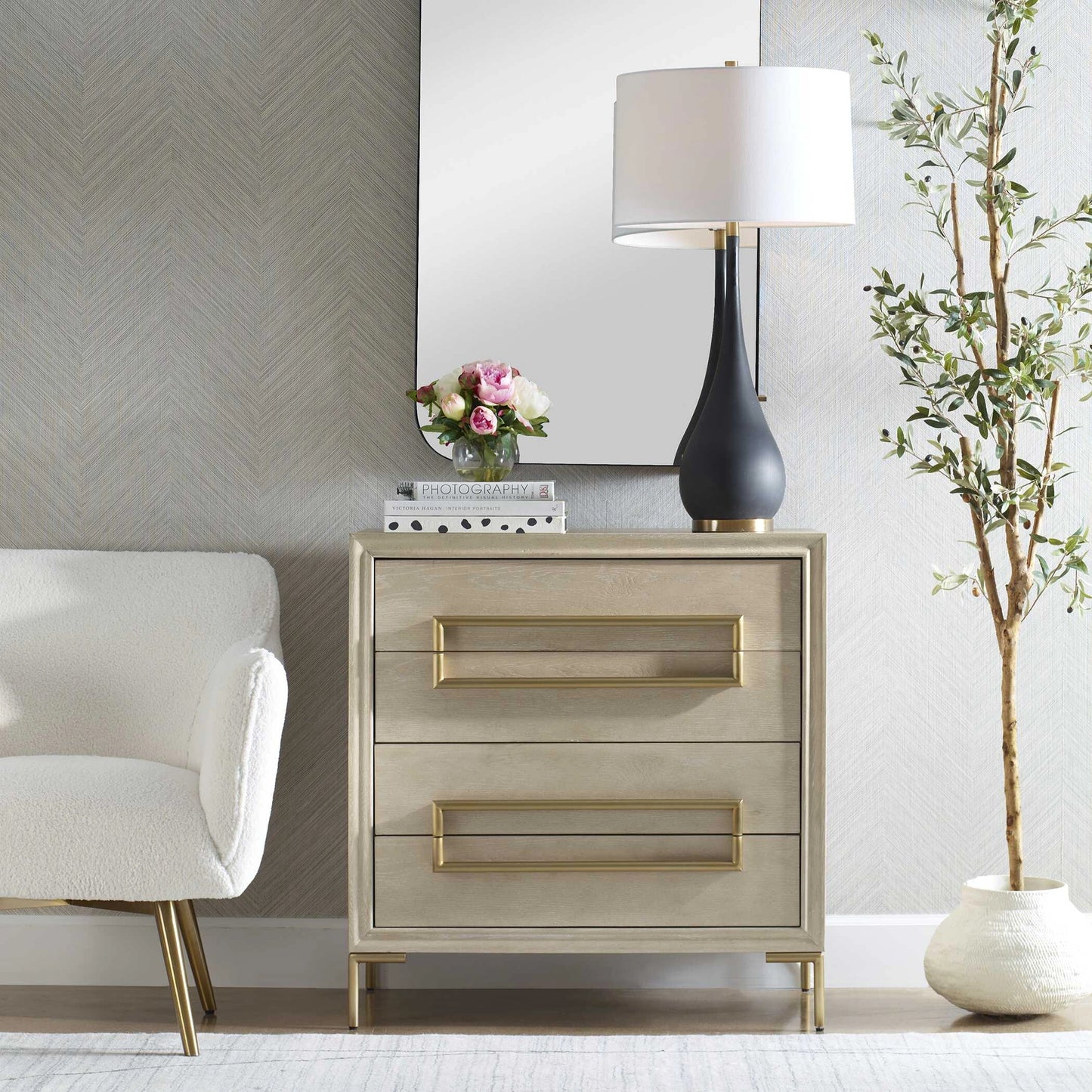 Uttermost Alessia Light Oak Accent Chest