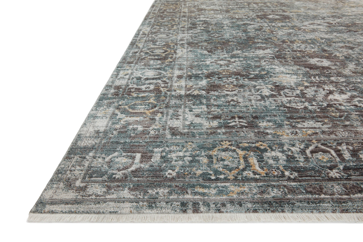Loloi Bonney Slate / Teal 2'-7" x 8'-0" Runner Rug