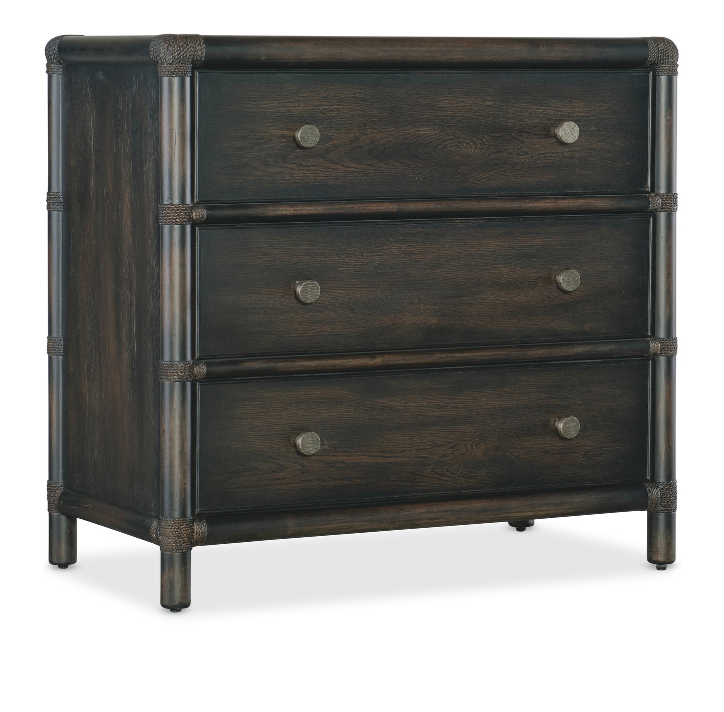 Retreat Pole Rattan Nightstand - Black Sand.
