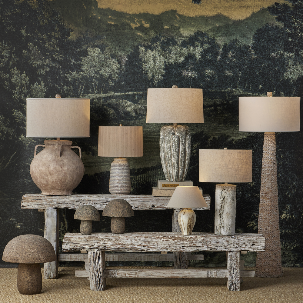 Birdsong Whitewash Floor Lamp
