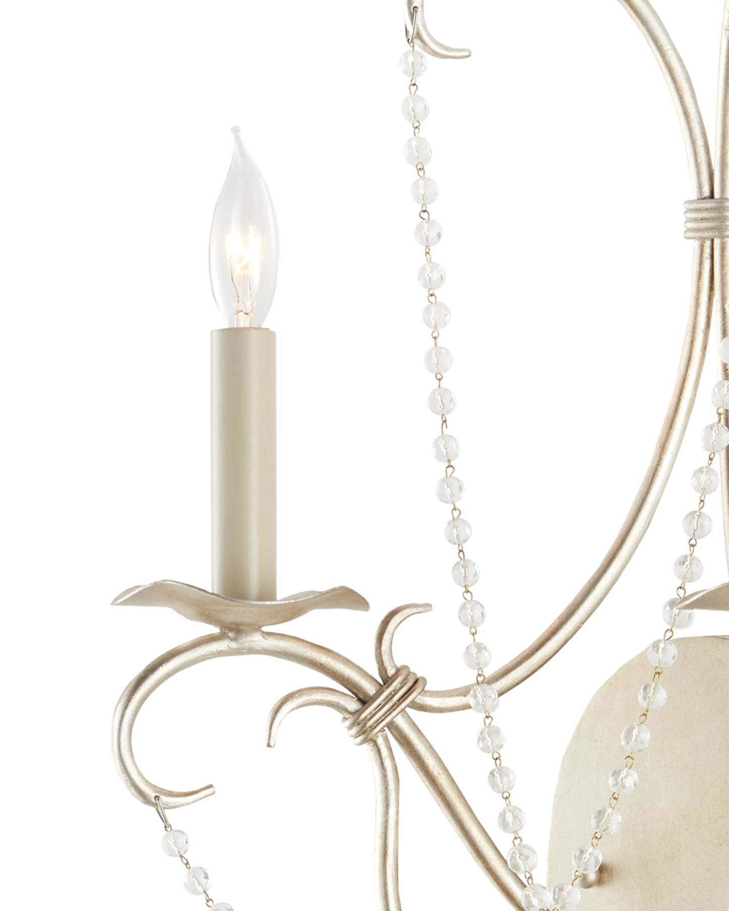 Crystal Lights Silver Wall Sconce