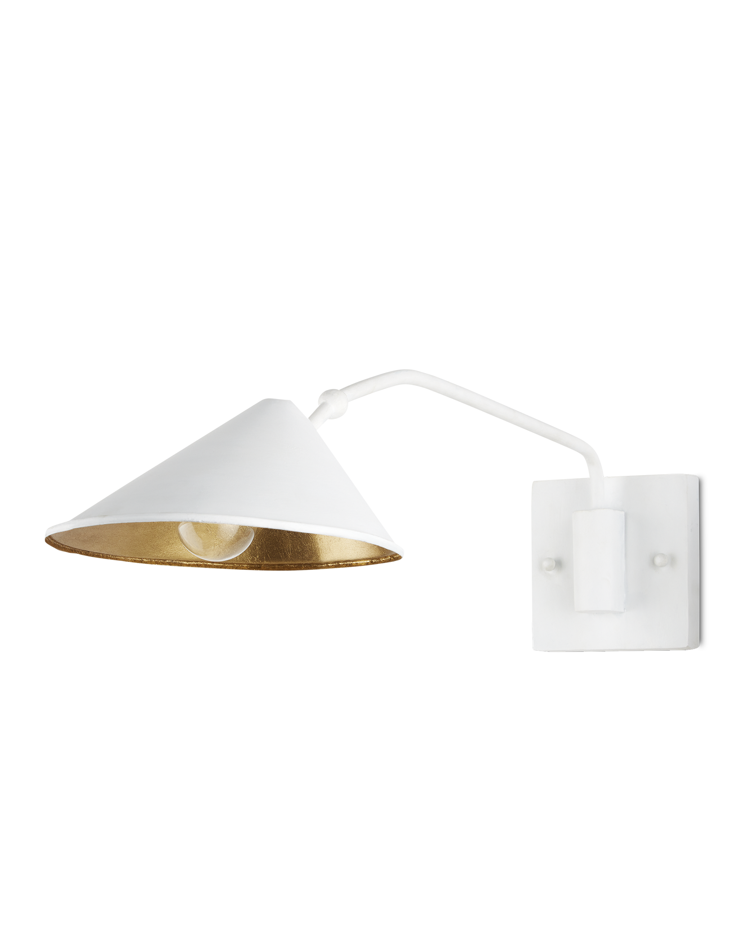 Serpa White Single Swing-Arm Wall Sconce - Thumbnail 3