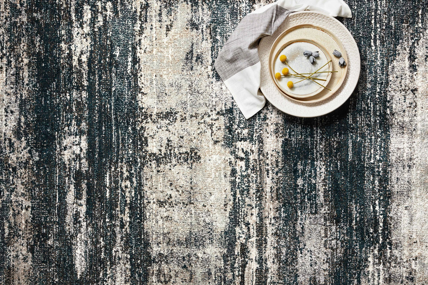 Loloi Augustus Navy / Stone 18" x 18" Sample Rug